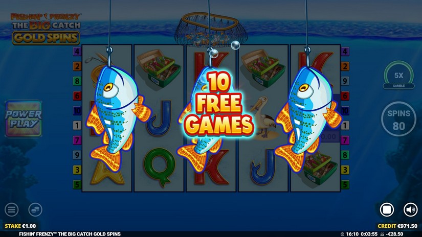 Fishin’ Frenzy The Big Catch Gold Spins slot screen 2