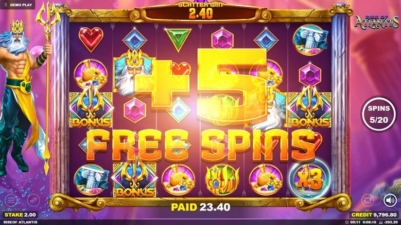 Rise of Atlantis slot screen 4