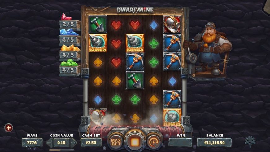 Dwarf Mine slot screen 3