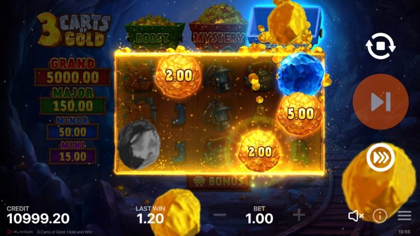 3 Carts of Gold: Hold and Win slot screen 3