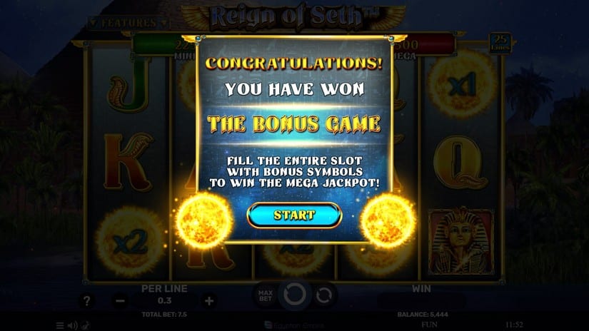 Reign of Seth slot screen 3