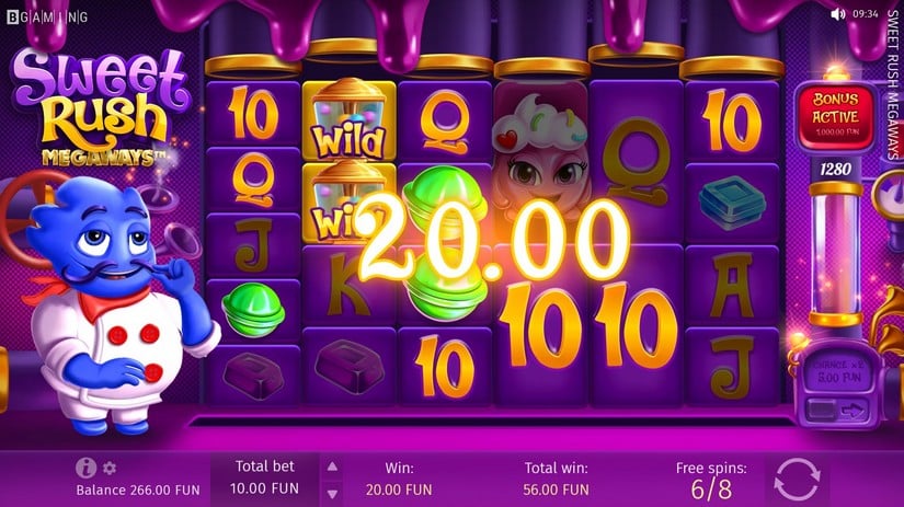 Sweet Rush MEGAWAYS slot screen 6