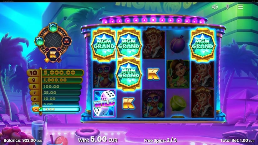 MGM Grand Emerald Nights slot screen 4