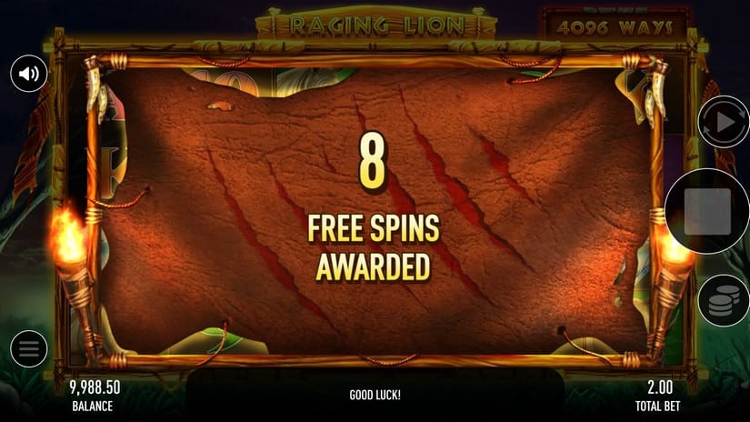 Raging Lion slot screen 3
