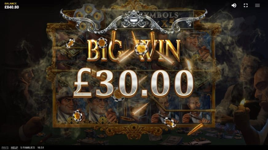 5 Families slot screen 4