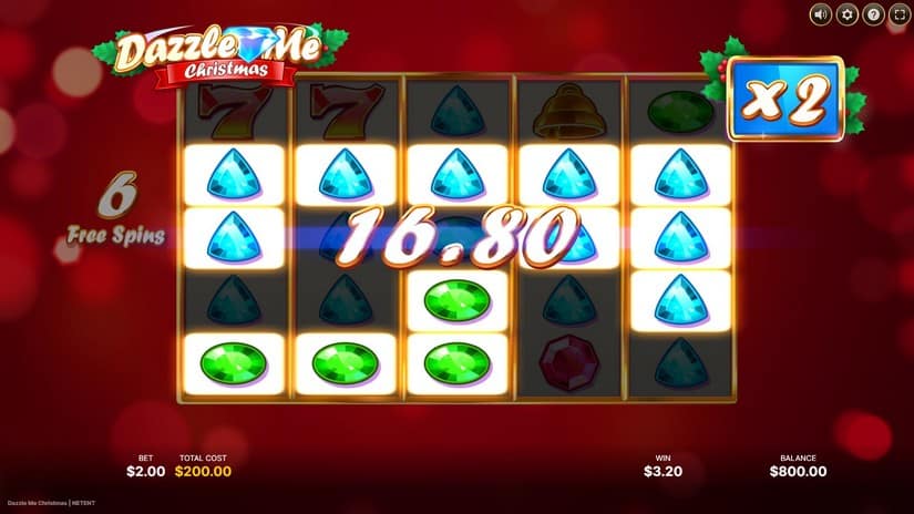 Dazzle Me Christmas slot screen 4