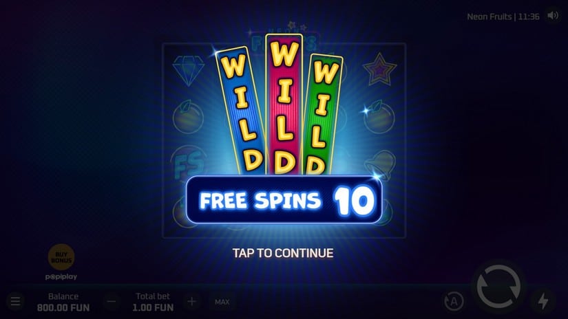 Neon Fruits slot screen 4