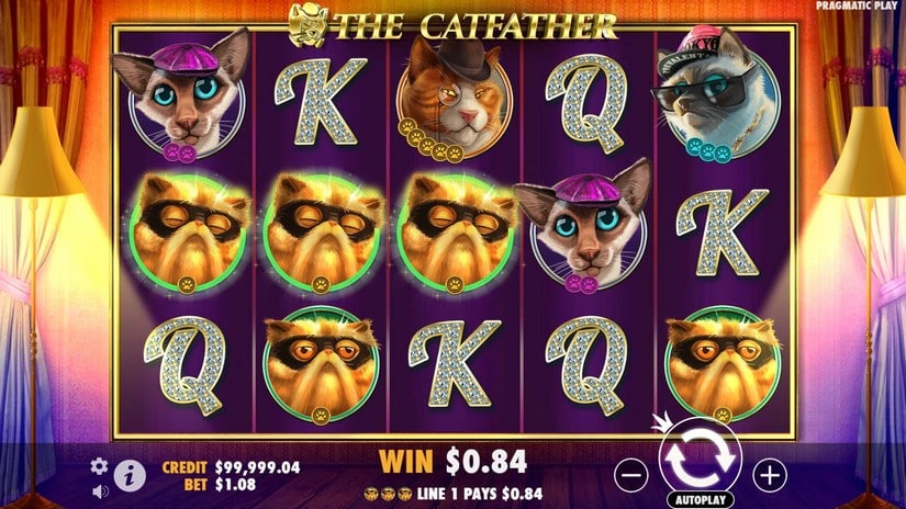 The Catfather slot screen 2