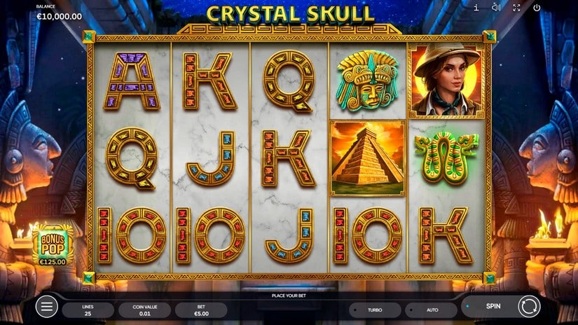 Crystal Skull slot screen 1