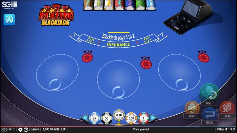 Blazing 7s Blackjack slot screen 0