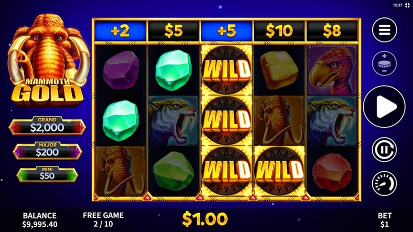 Mammoth Gold slot screen 3