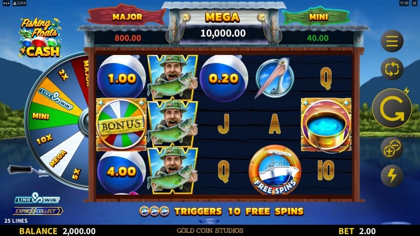 Fishing Floats of Cash slot screen 1