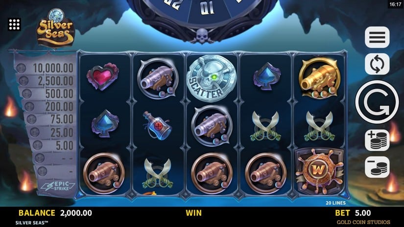 Silver Seas slot screen 1