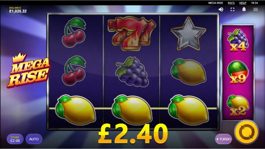 Mega Rise slot screen 2