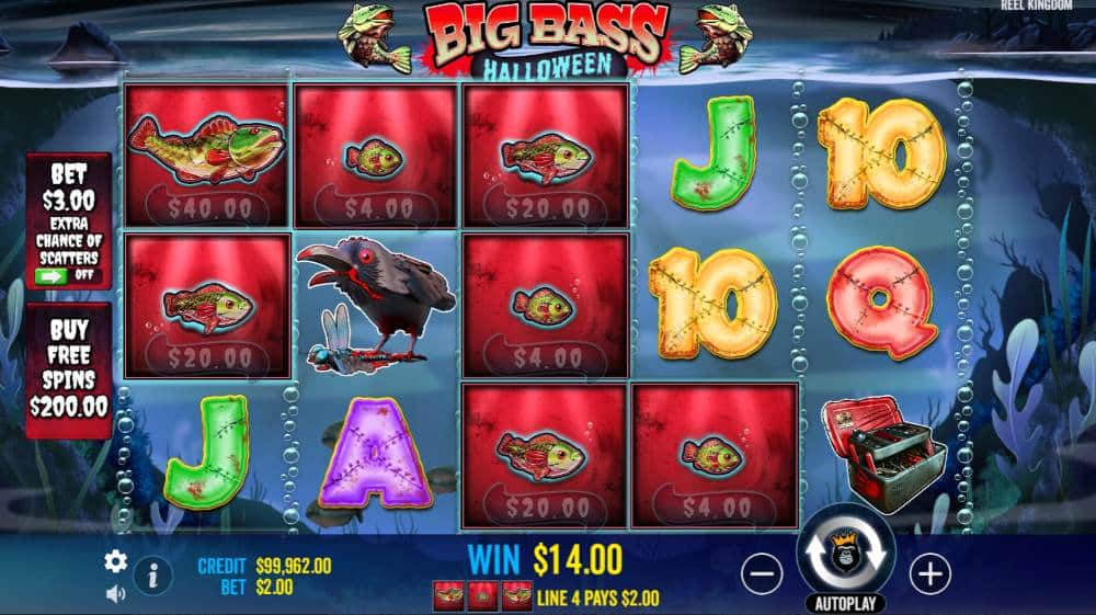 Big Bass Halloween money symbols