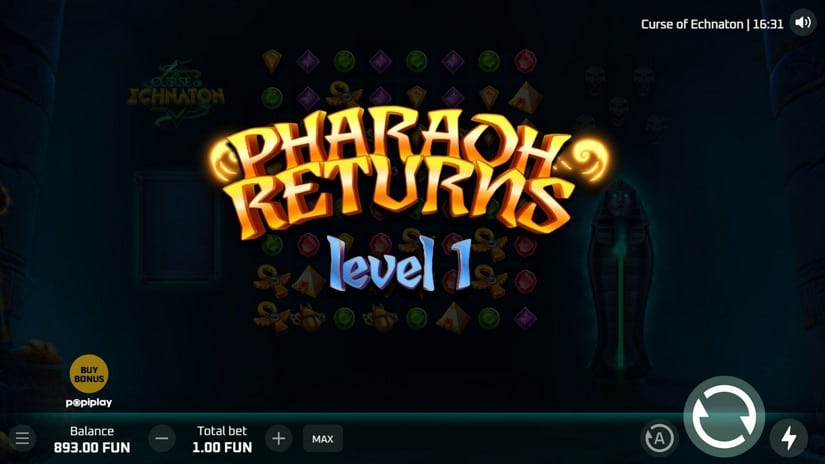 Curse of Echnaton slot screen 2