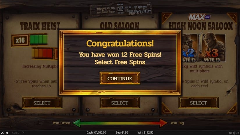 Dead or Alive 2 Feature Buy slot screen 3