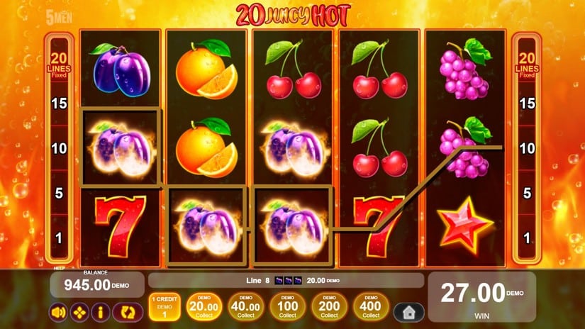 20 Juicy Hot slot screen 3