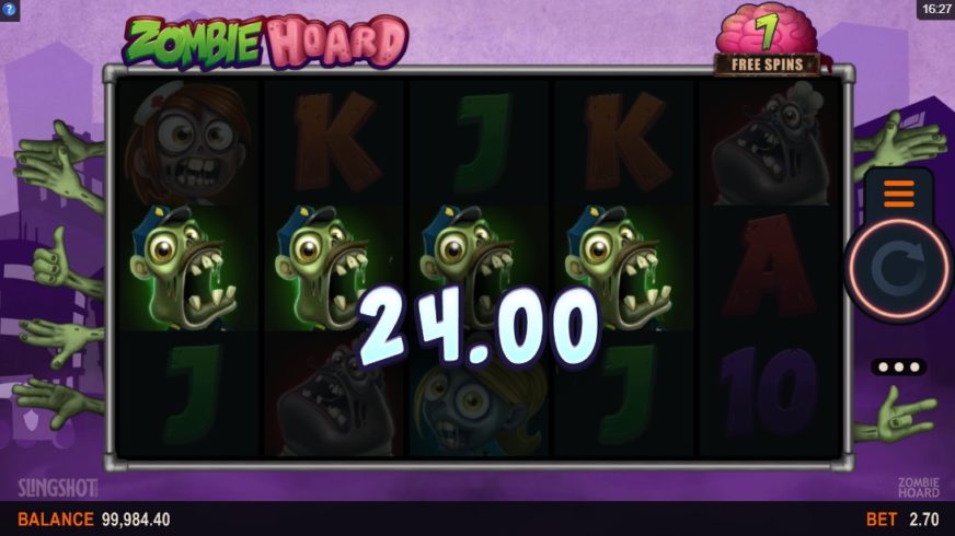 Zombie Hoard slot screen 2