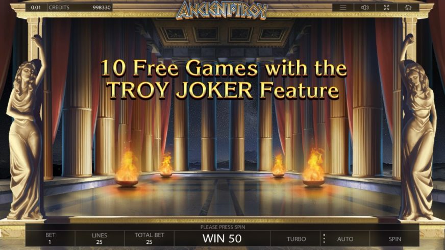 Ancient Troy slot screen 3
