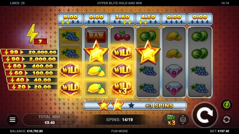 Hyper Blitz Hold and Win slot screen 6