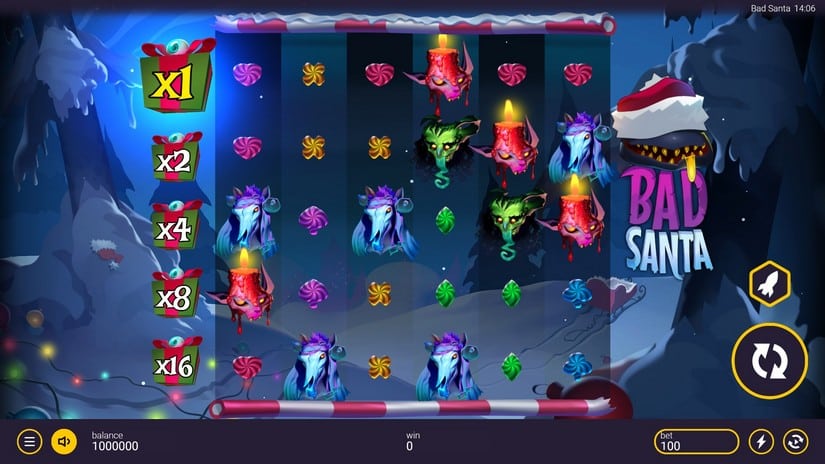 Bad Santa slot screen 1