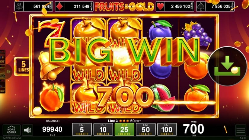 Fruits & Gold slot screen 4