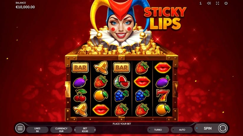 Sticky Lips slot screen 1