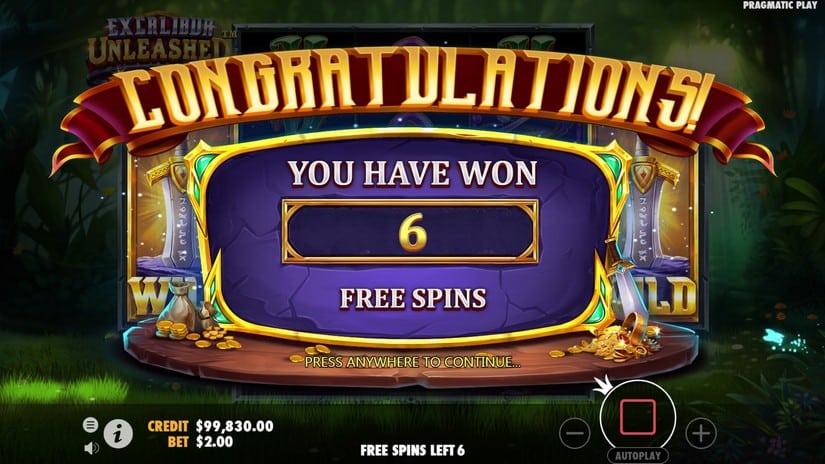 Excalibur Unleashed slot screen 5