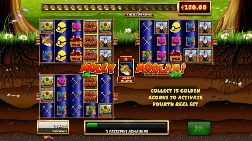 Moley Moolah slot screen 4