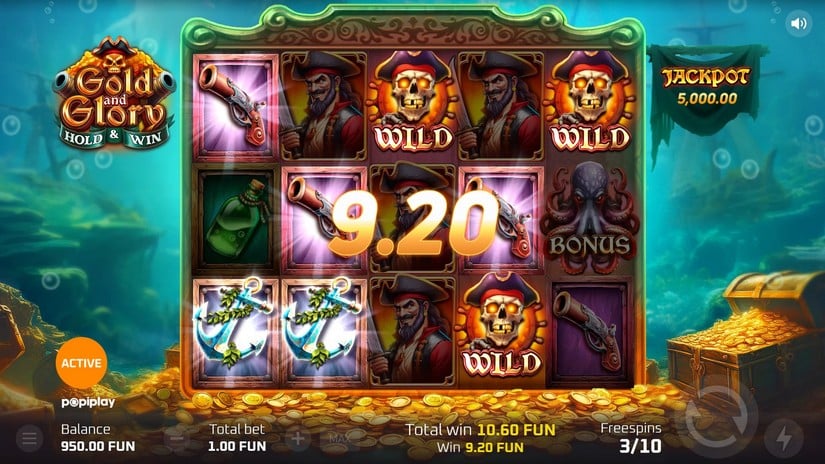 Gold And Glory Hold and Win slot screen 3