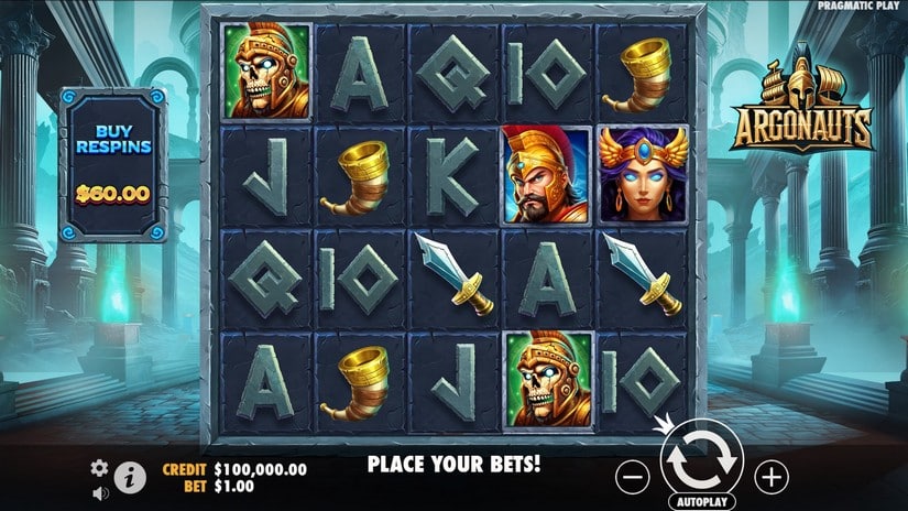 Argonauts slot screen 1