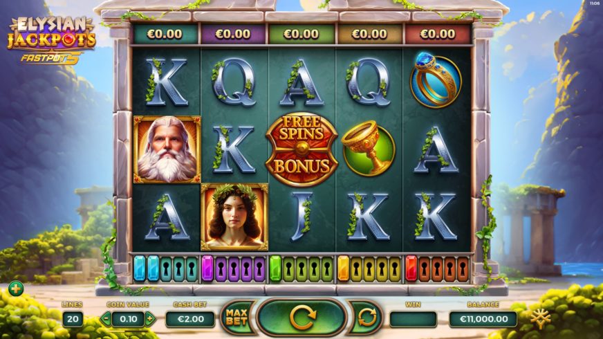 Elysian Jackpots slot screen 1