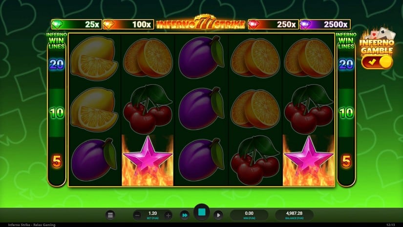 Inferno Strike slot screen 3