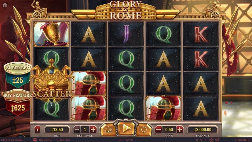 Glory Of Rome slot screen 1