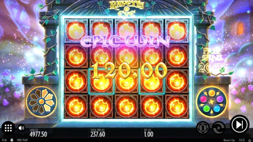 Raven’s Eye slot screen 5