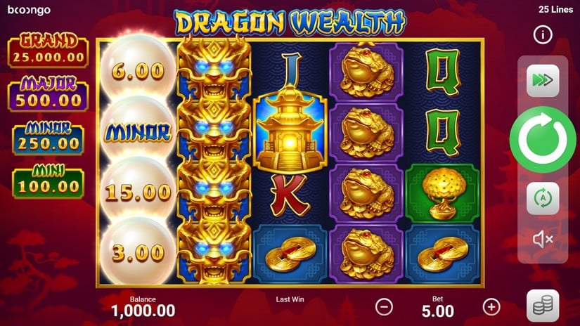 Dragon Wealth slot screen 1