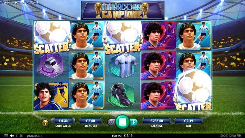 Diego Maradona Campione slot screen 3