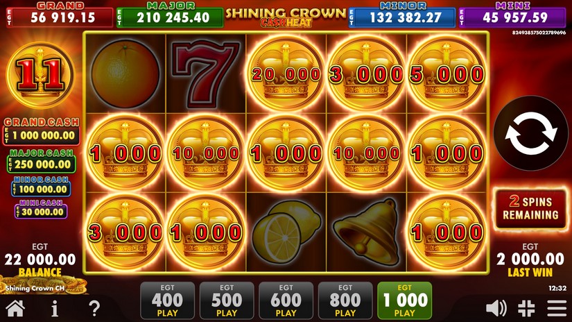 Shining Crown Cash Heat slot screen 5