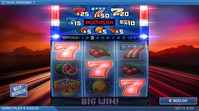 Freeway 7 slot screen 7