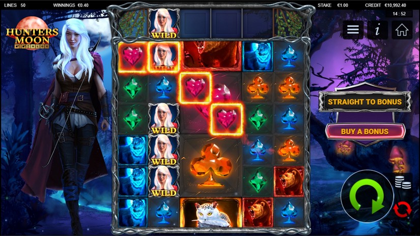 Hunters Moon Gigablox slot screen 2