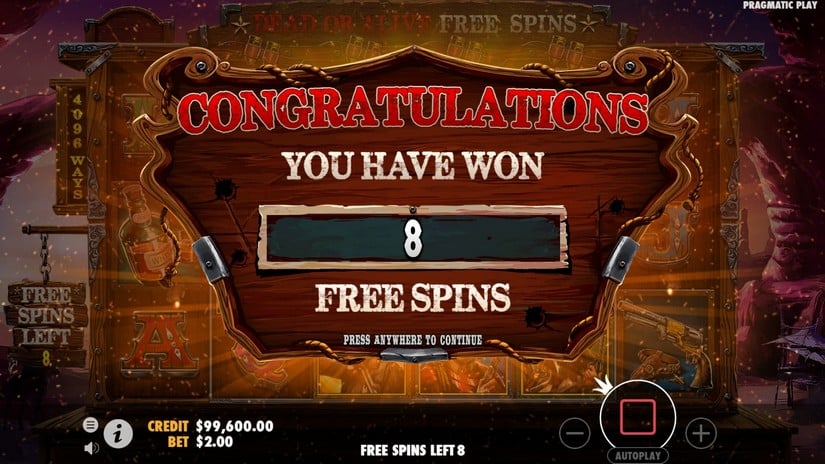 The Wild Gang slot screen 3