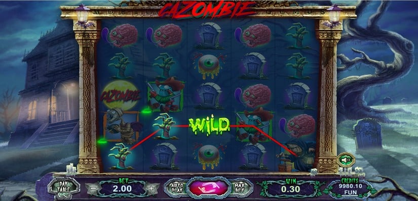 Cazombie slot screen 3