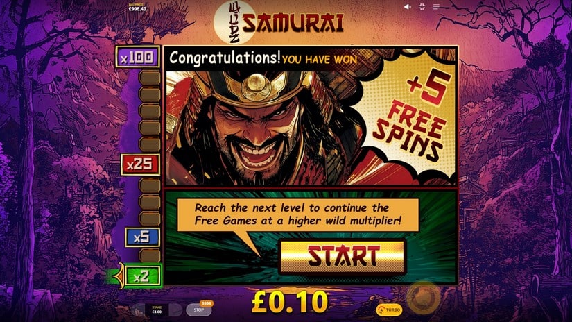 Samurai Wildz slot screen 3