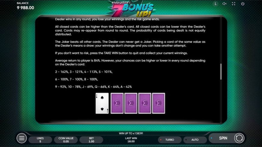 7 Bonus UP! slot screen 4