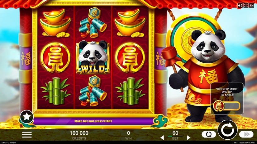 Xing Fu Panda slot screen 1