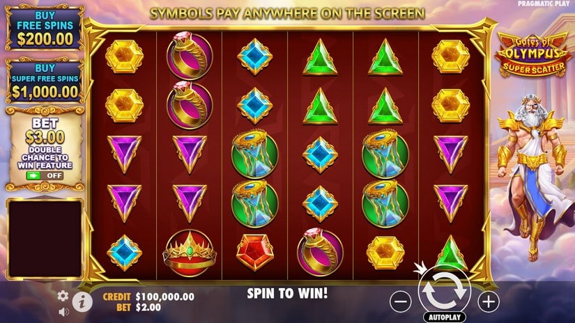 Gates of Olympus Super Scatter slot screen 1