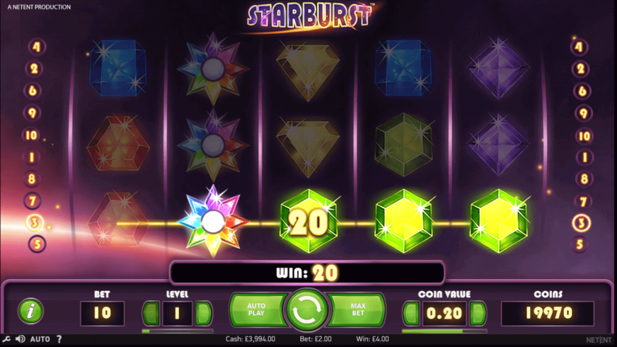 Starburst slot screen 2