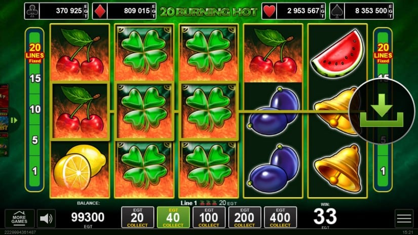 20 Burning Hot slot screen 4