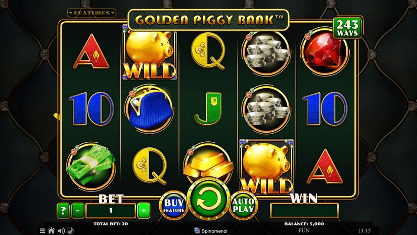 Golden Piggy Bank slot screen 1